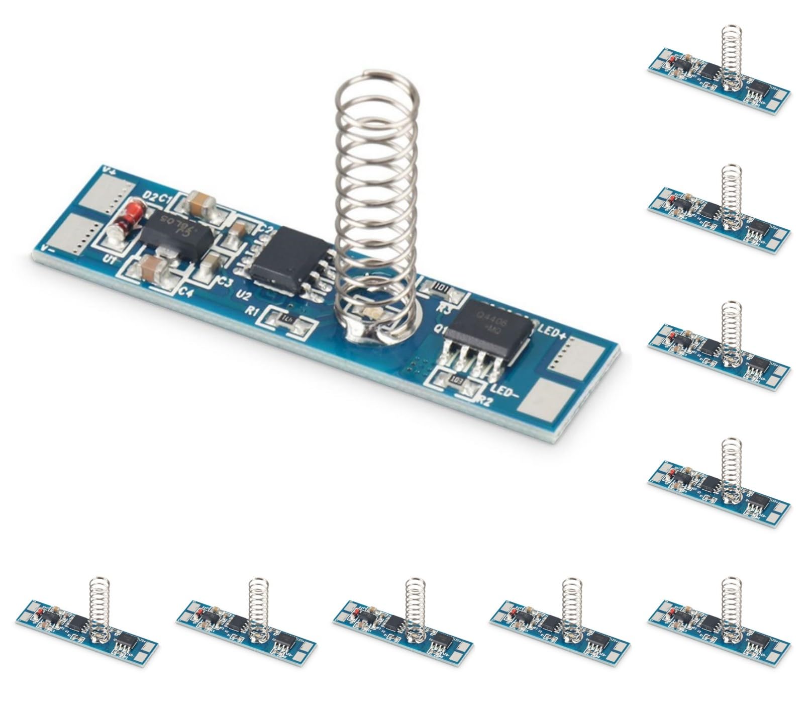 Ściemniacz Dotykowy LED do Profilu Aluminiowego, Z Pamięcią Nawet Po Zatrzymaniu, 12V 24V 4A, Rozmiar 40X10X2mm (10)