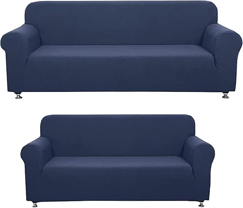 Miniatura 1 de Sapphire Home - Juego de 2 fundas para sofá, sofá de 2 plazas, ajuste elástico, sin arrugas, funda protectora para muebles para 32 cojines,