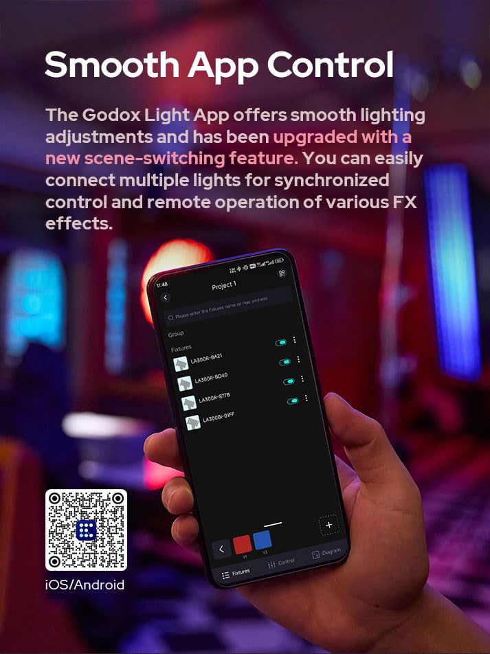 Image of Godox Litemons LA300R 300W RGB LED Video Light with Bowens Mount, 92900Lux /1m, 1800K-10000K, CRI /TLCI 95+, APP Control, 14 Effect, AC Power Continuous Lighting (White Body + RGB Light, 330W)