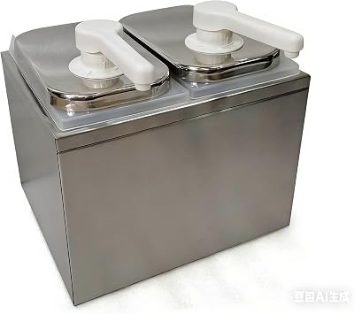 4L Sauce Dispenser Pump, Sauce Dispenser, Commercial Pump Station Stainless Steel Dispenser, for Salad Jam Seasoning Sauce Squeeze