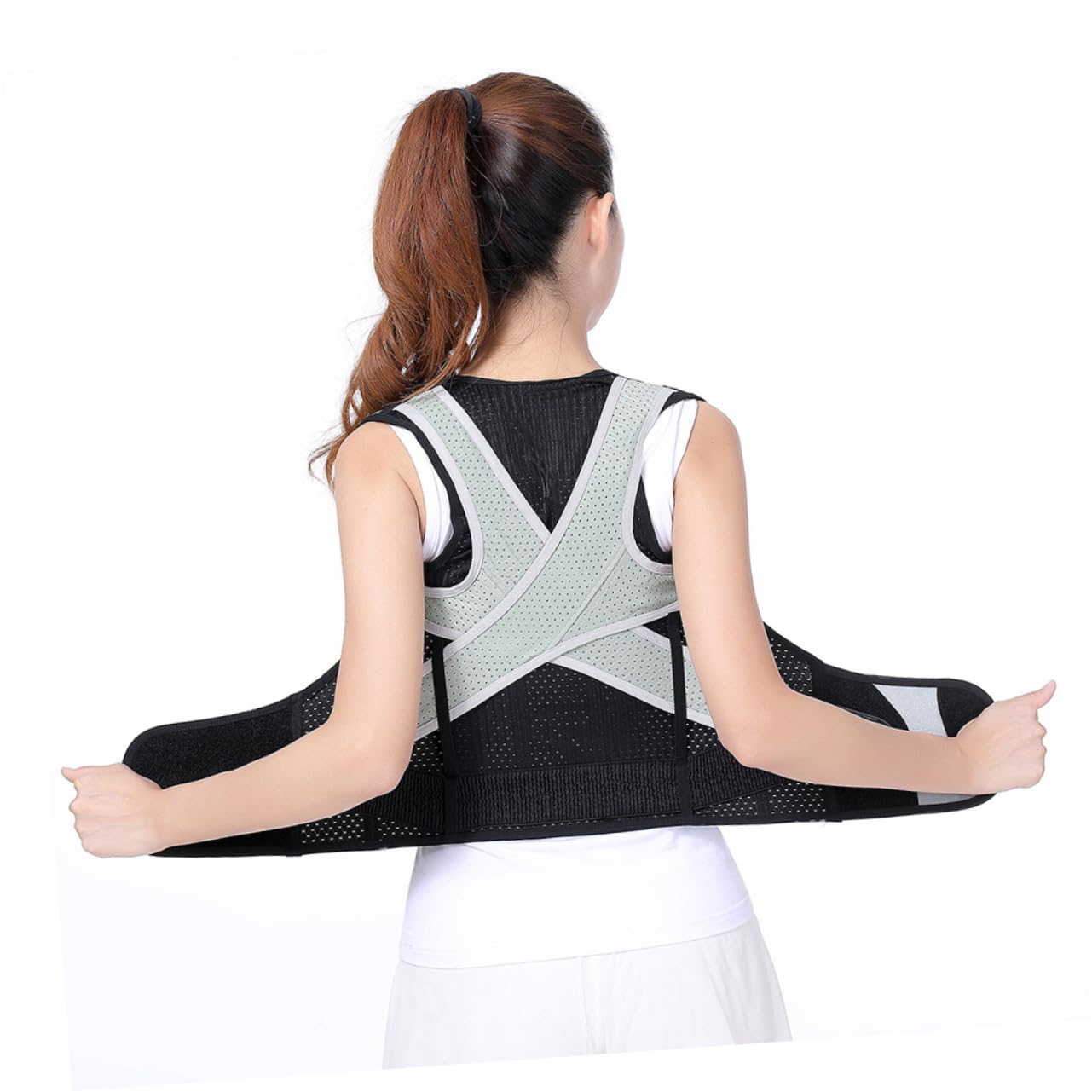 Back Posture Corrector Women Men Humpback Correction Belt Breathable Sitting Posture Belt Lumbar Support Brace