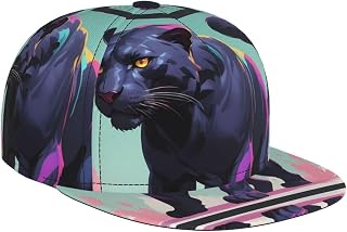 Majestic leopardPrinted Stylish Baseball Cap, Travel Sun hat, Suitable for Cycling andoutdoor Activities Black