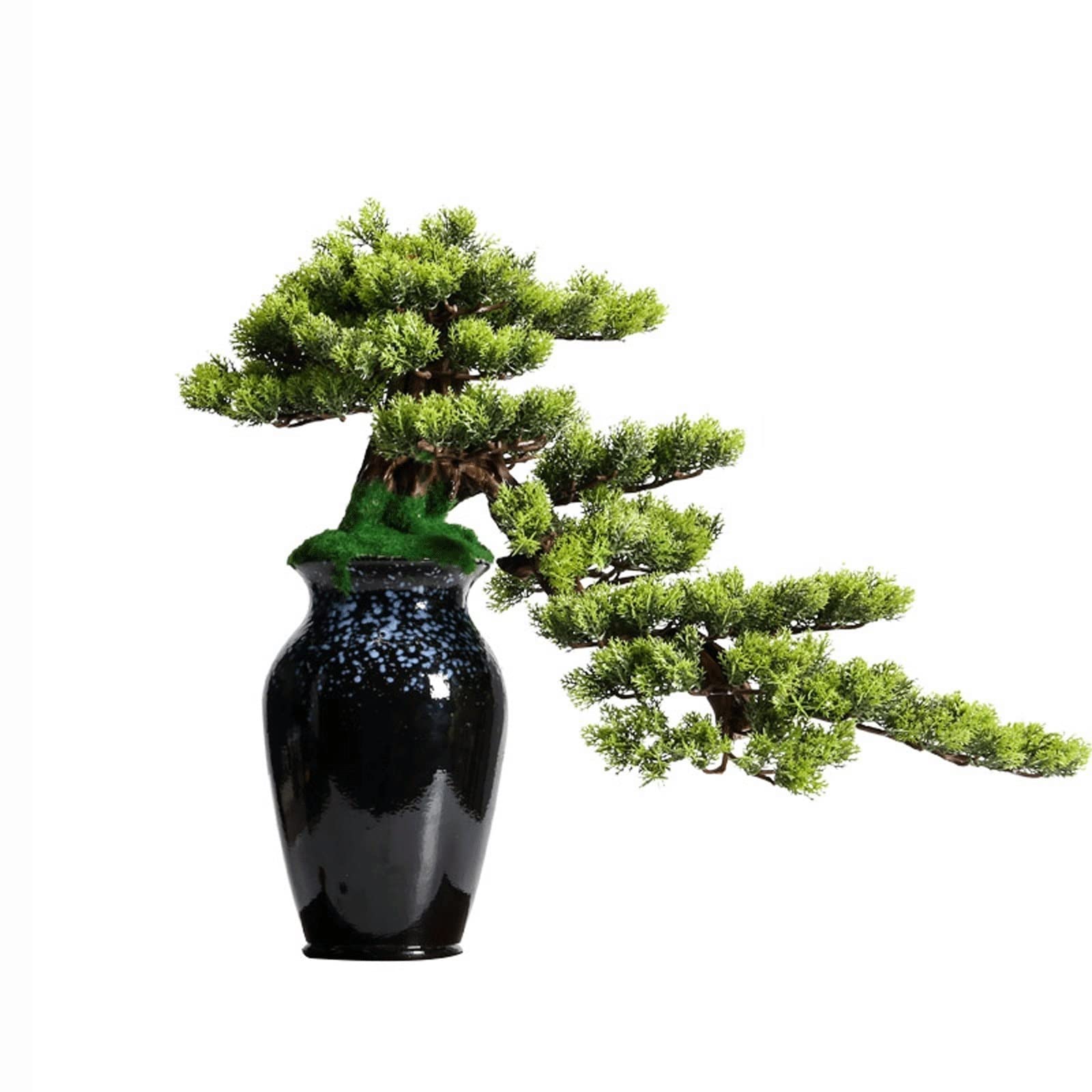 AYCDL Artificial Tree Artificial Bonsai Fake Plant Pine Tree Simulation Green Plant Bonsai for Corridor Tabletop Artificial Trees for Decor Indoor Display Fake Tree,Black