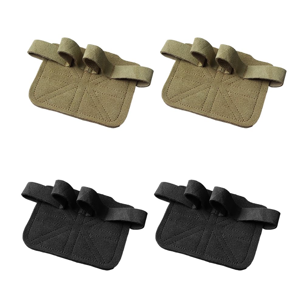 Ximimark 2 Set Non-Slip Leather Weightlifting Gloves with Palm Protection for Pull Ups and Workouts