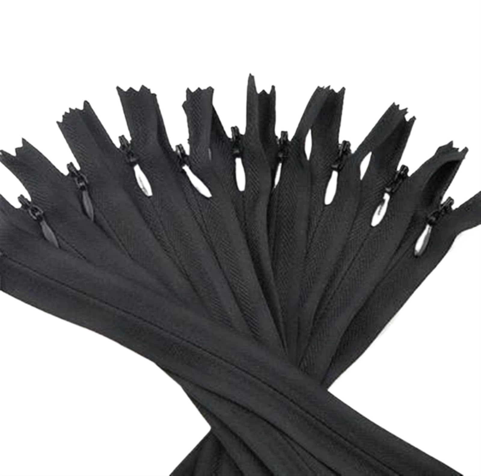 IUVYTA Invisible Zippers Nylon Coil Zipper Tailor For Handcraft Sewing Cloth Accessorie for Sewing(Black,35cm)