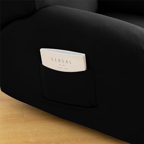 Miniatura 4 de LazyBoy - Funda para sillón reclinable, color liso, 4 piezas, fundas protectoras de muebles para sillón reclinable con bolsillo, funda para sofá o