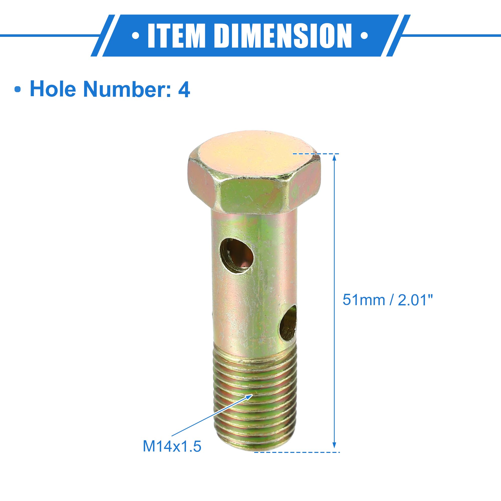 QUARKZMAN M12x1.5 12mm Voiture Banjo Verrouille Tuyau