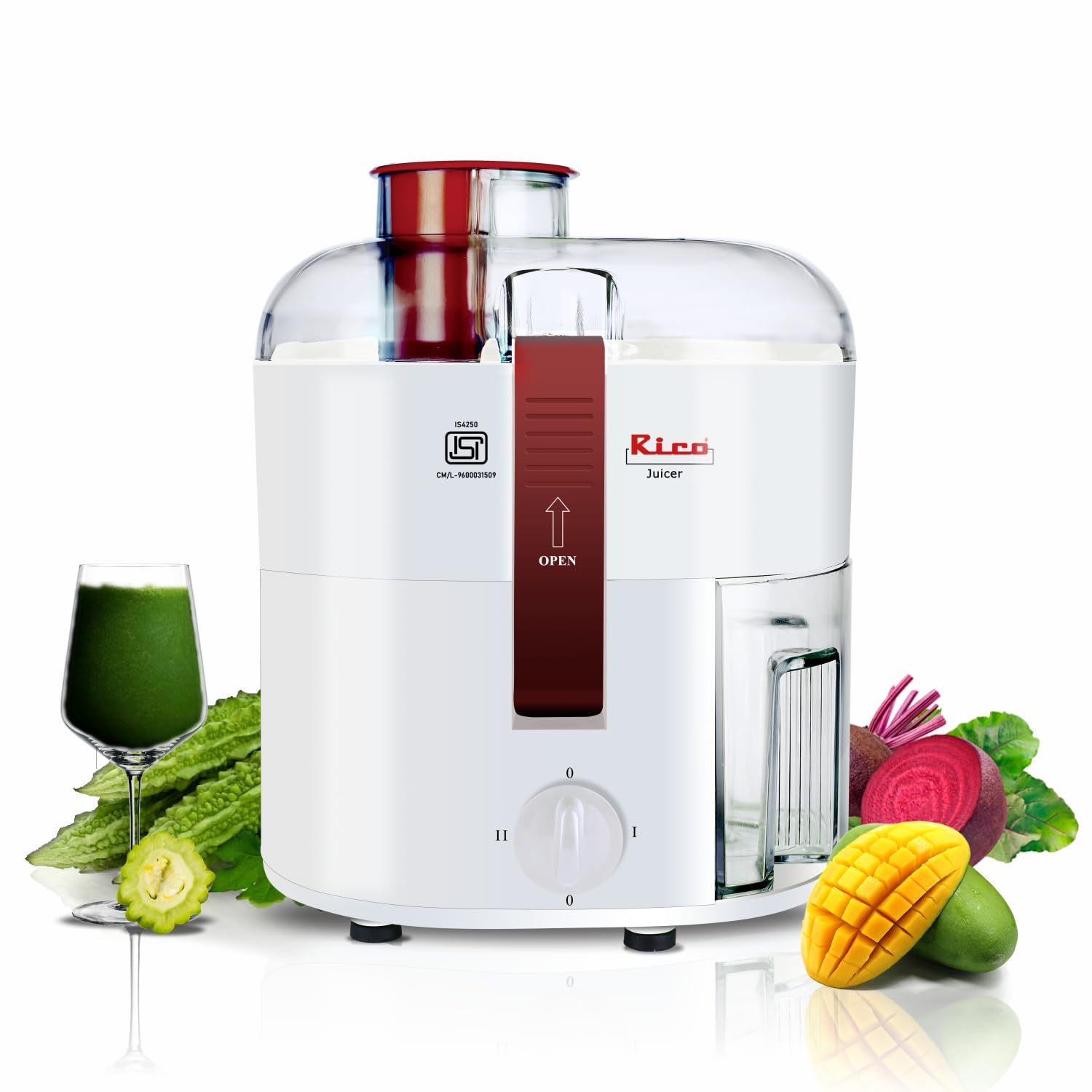 Rico 350W Electric Juicer with 2 Yrs Replacement Warranty | Portable & Compact Design, Less Oxidation, For Fresh Fruits & Vegetables | Food Grade Safe JE1401-image-42