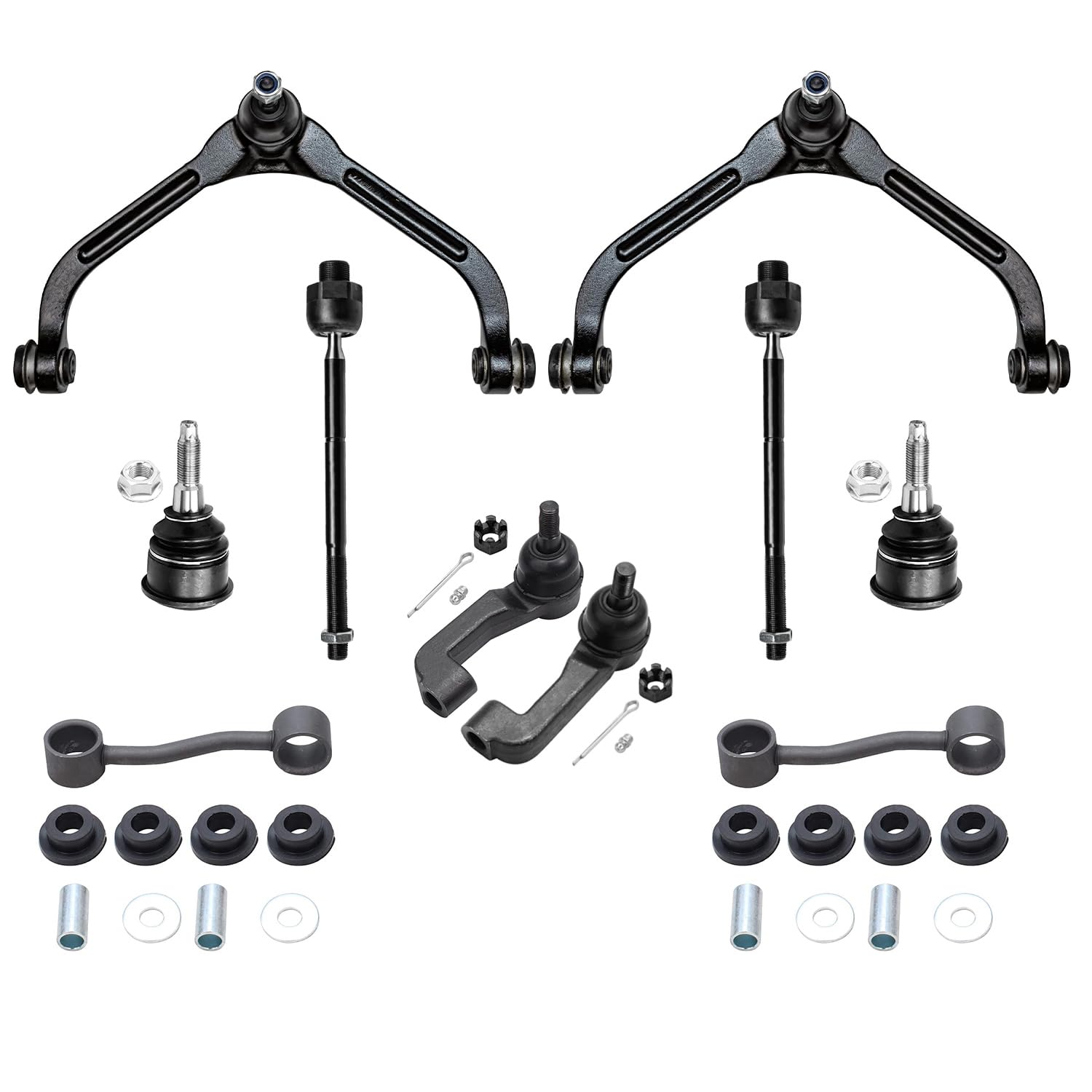 Detroit Axle - Front 10pc Suspension Kit for Jeep Liberty 2002 2003 2004