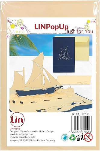 Miniatura 6 de LIN17051, tarjetas de felicitación 3D emergentes, cumpleaños, todas las ocasiones, vale de viaje, regalo de dinero, vela, N104