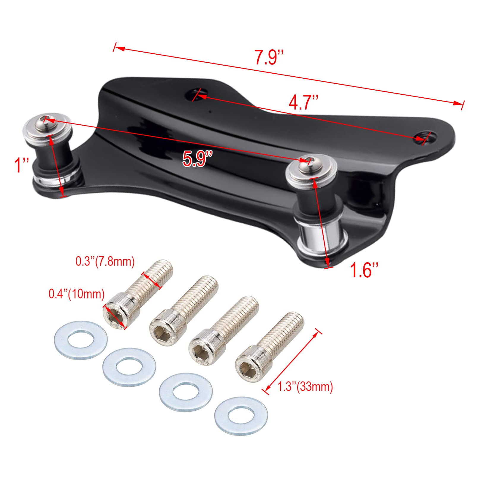 Benlari Gloss Black 4 Point Docking Hardware Kit 20142022 Compatible