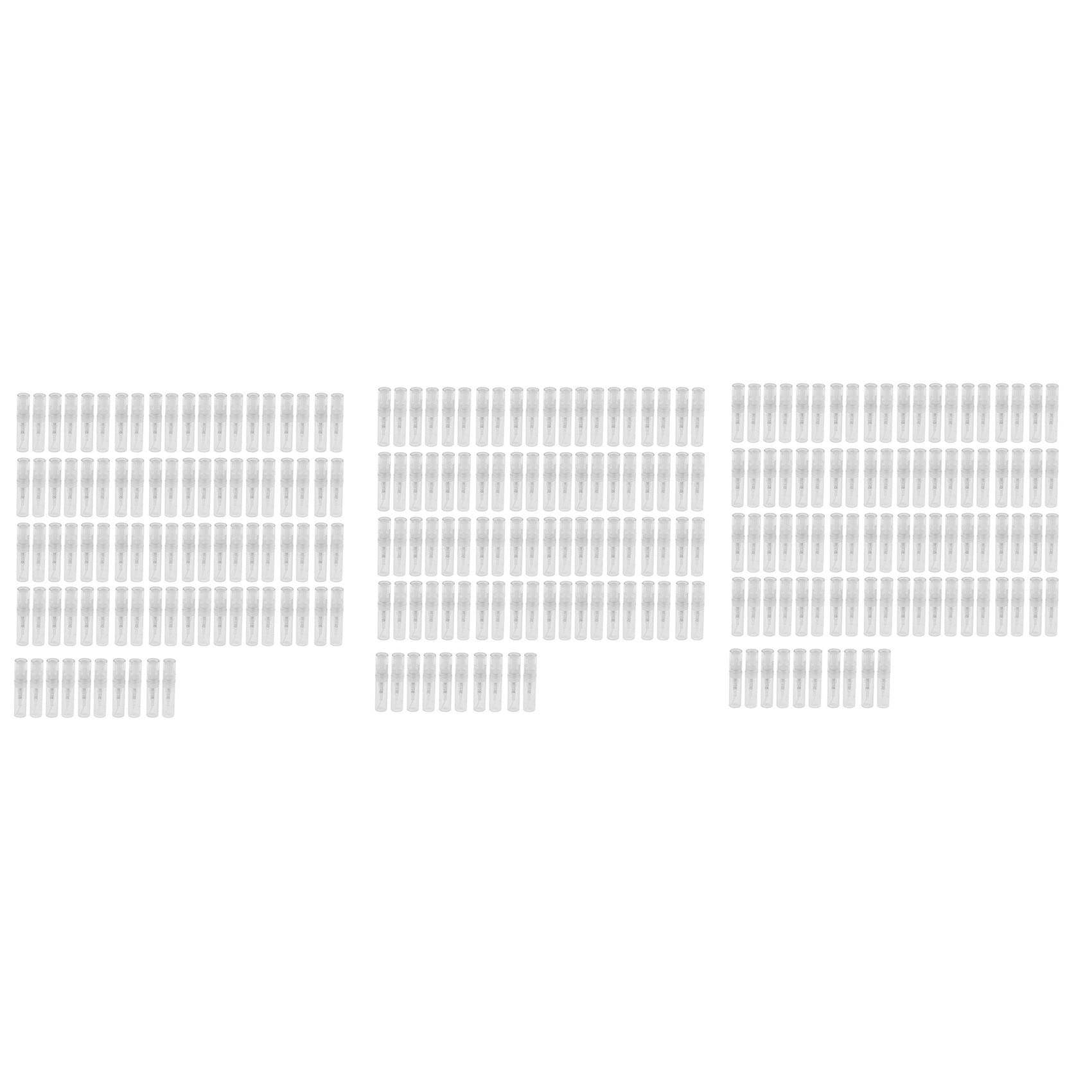 Flacon vaporisateur 2 ml en plastique transparent pour échantillons de parfum - Lot de 270