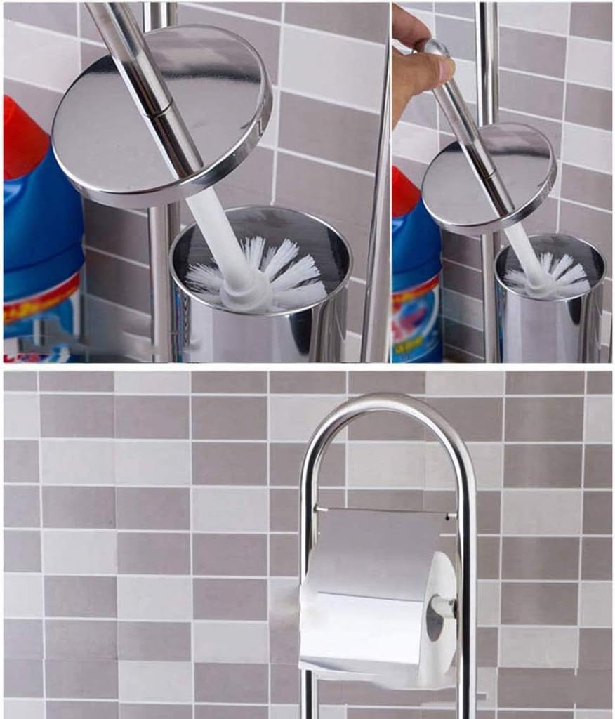 Bathroom Tissue Paper Roll Stand Toilet Paper Roll Storage Holder Toilet Paper Holder and Toilet Brush