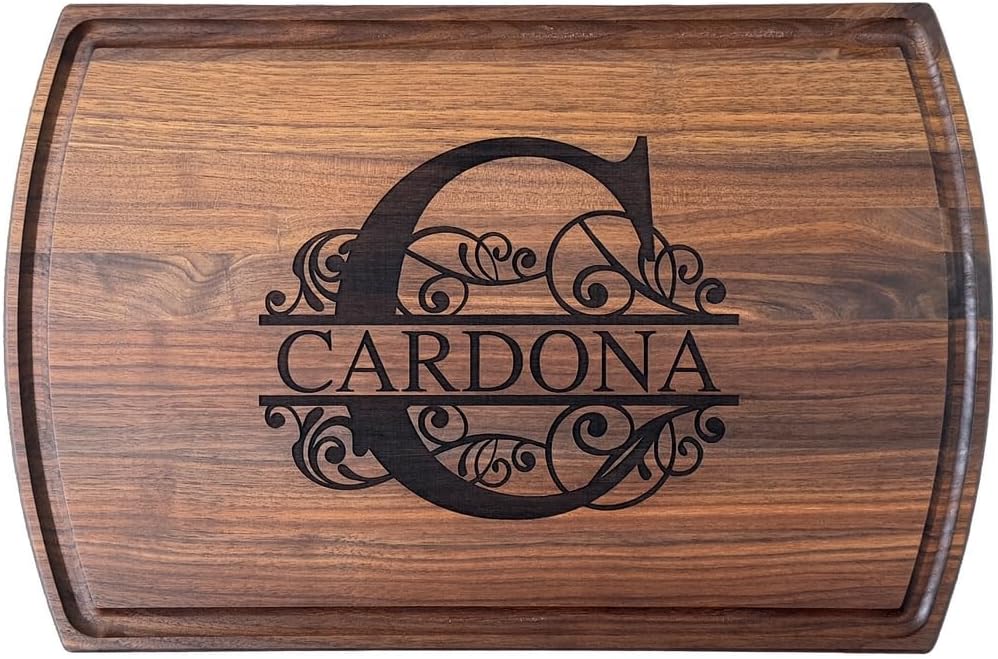 Personalized Cutting Board – Custom Engraved Walnut, Maple, or Cherry Wood – Wedding, Anniversary, Housewarming, Retirement, Charcuterie Gift