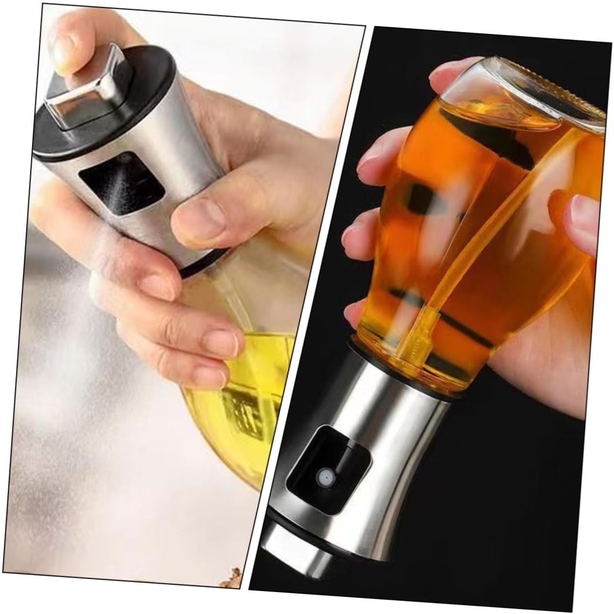 2pcs Oil Mister Spray Bottle Stainless Steel Oil Sprayer Dispenser Sprayer for Cooking Spray Bottles Mister for Cooking