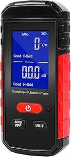 EMF Meter, Electromagnetic Radiation Detector, Rechargeable Digital EMF Tester, Electric/Magnetic Field Meter for Home Inspections, Office, Outdoor and Ghost Hunting