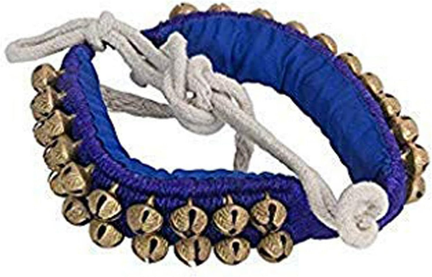 Blue Pads Ghungroo Pair 2 Lines Of Brass Bells Mounted On Ghangru