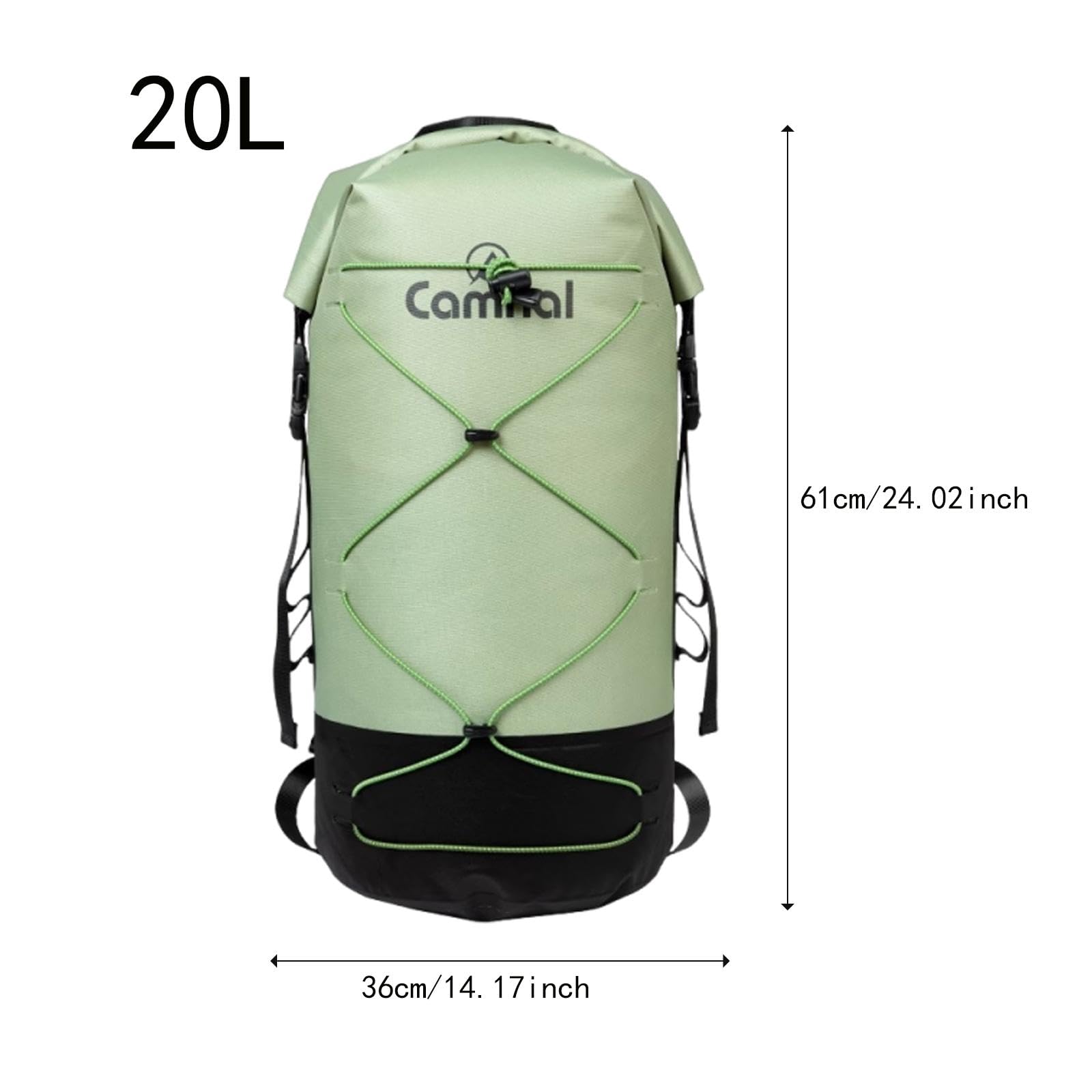 Sac à Dos étanche de 20 L pour La Navigation et La Randonnée avec Séparation Humide et Sèche
