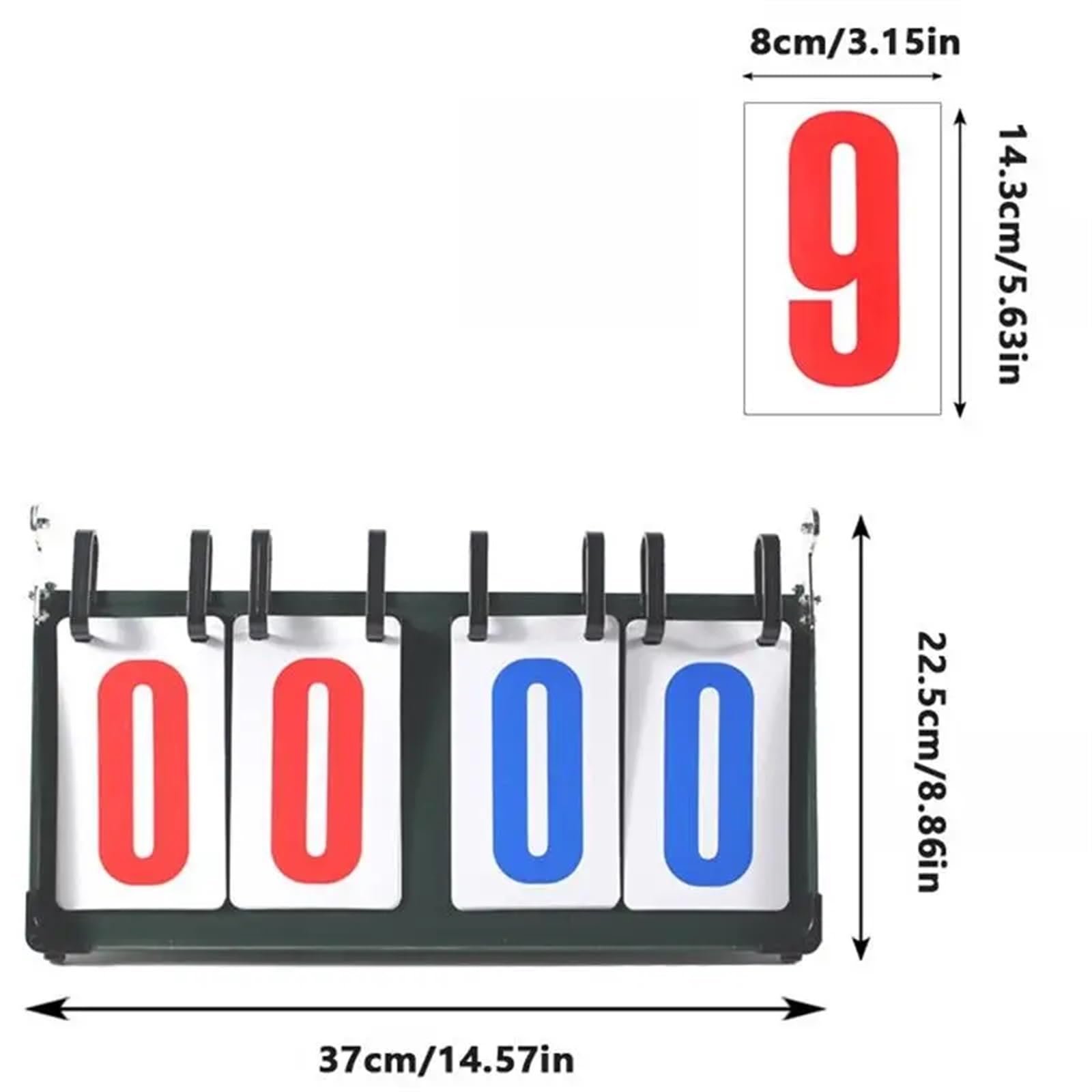 Tabellone segnapunti portatile da tavolo a quattro cifre di vibrazione del tabellone segnapunti di pallacanestro multi sport punteggio Flip Scoreboard Keeper