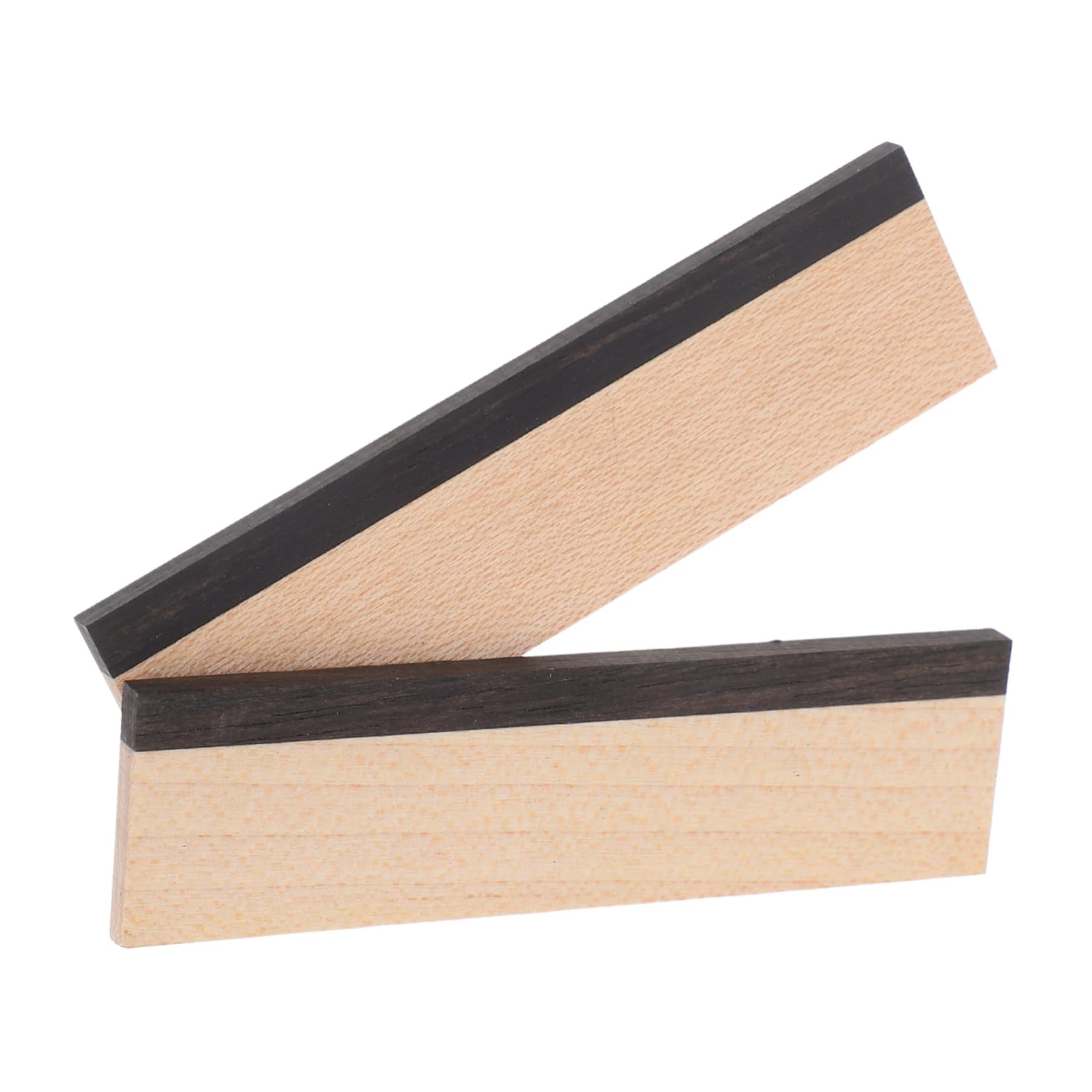 VANZACK Bridge Saddle Cut and Slotted Maple and Ebony Material Untrimmed and Uncut for Acoustic Guitar Replacement