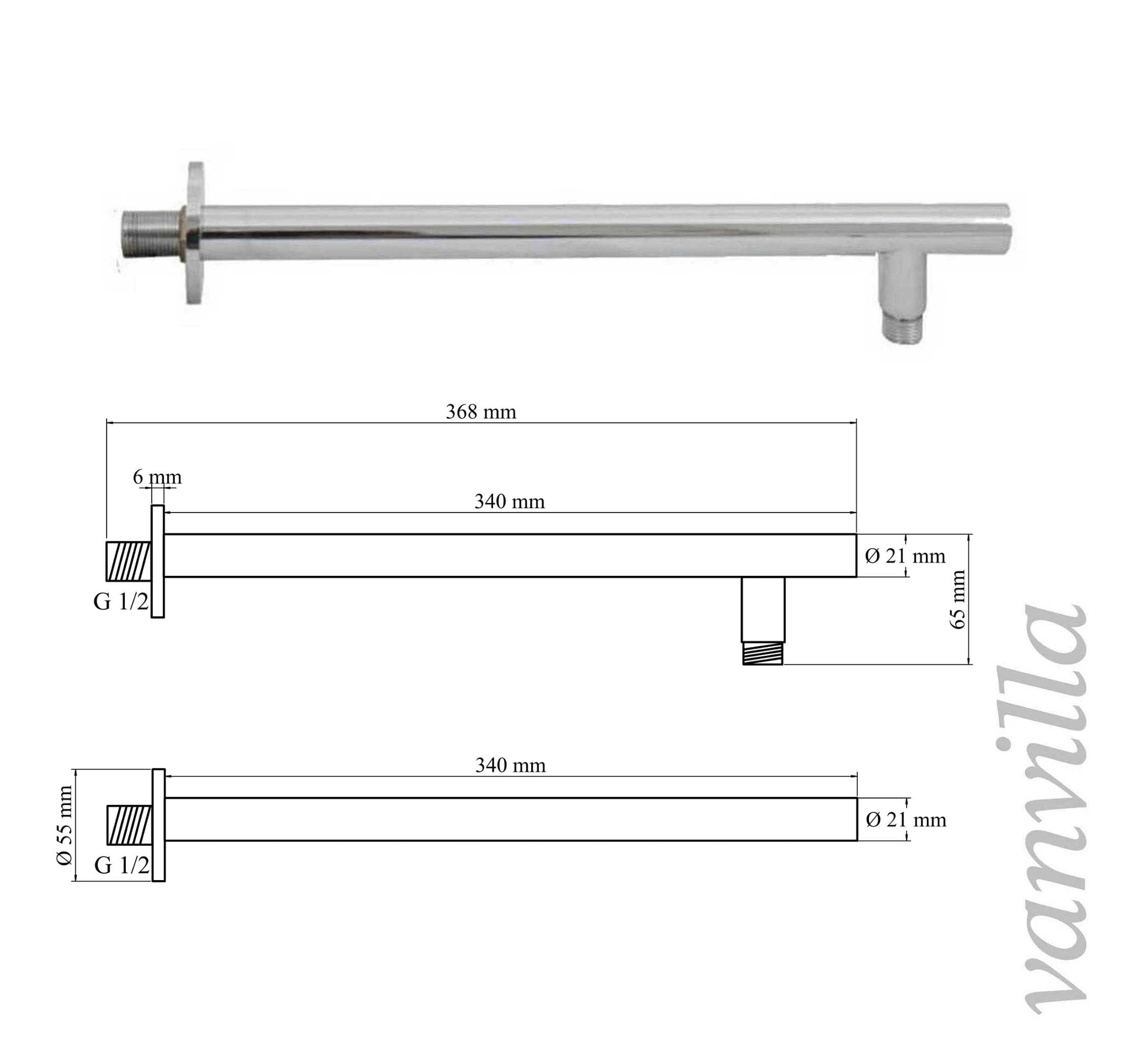 vanvilla Duschsystem Unterputz mit Duscharmatur Grohe poliert G02