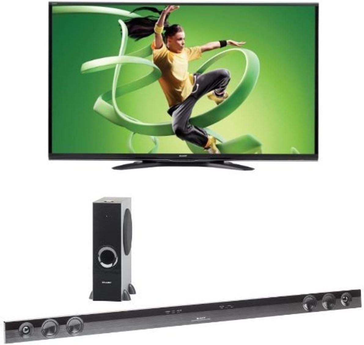 Sharp 70EQ10U LED HDTV with HT-SB602 Sound Bar