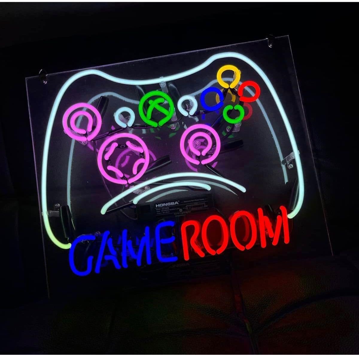 ネオンサイン GAME ROOM オリジナル　オーダー　ネオン管 広告用看板 オーダーメイド アーケード風 ネオン看板 GAME ROOM LEDライト