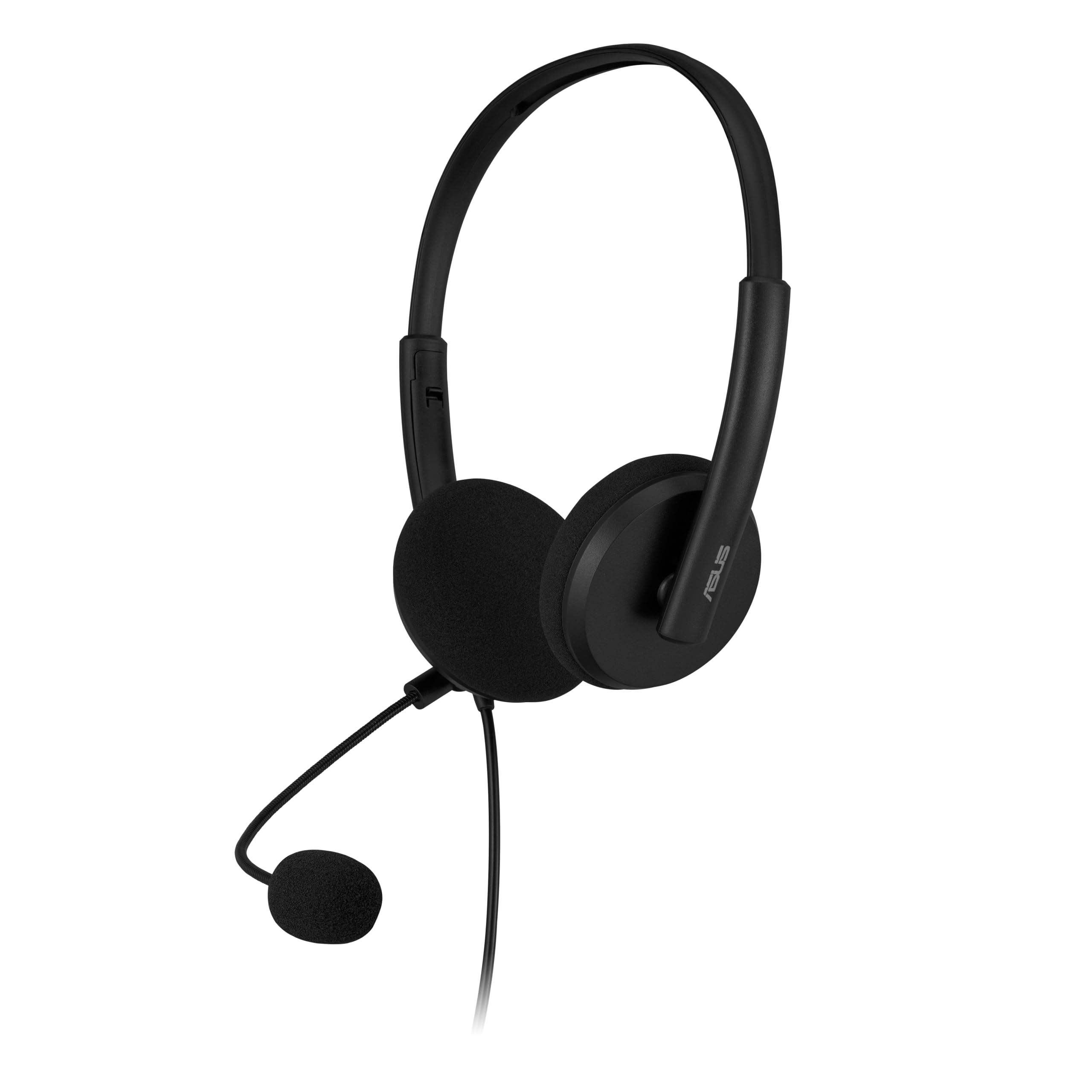 ASUS Headset EH100 Wired On-Ear Headphones with Adjustable Headband, Soft Ear Cushions, 330° Rotating Earcups, Noise-Canceling Microphone, Flexible Mic Boom for Clear Voice Communication, ComfortPro-picture-11