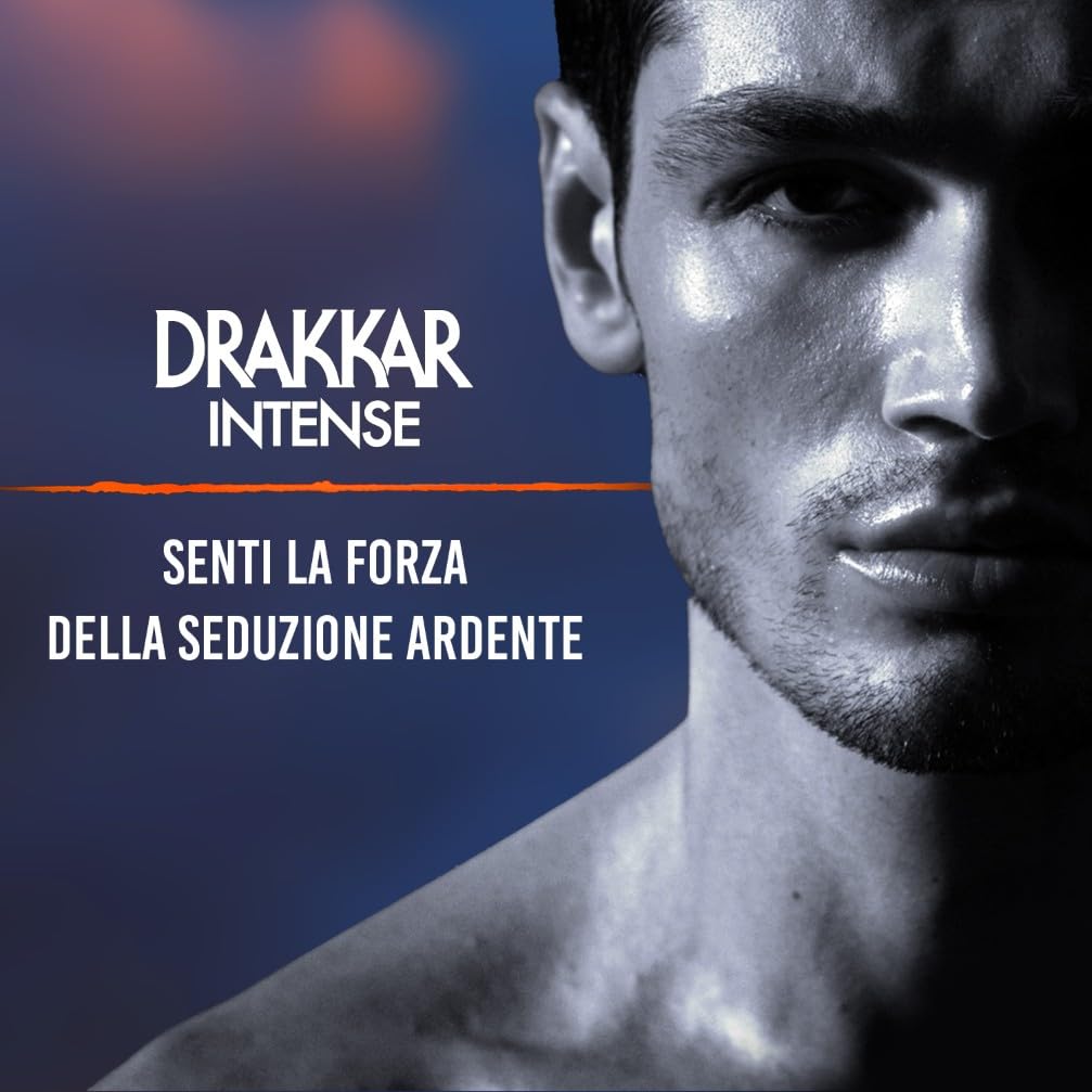 Drakkar Intense di Guy Laroche - Eau de Parfum Seducente e Irresistibile - Fragranza Fougère Ambrata - Colonia per Uomo a Lunga Durata - Profumo da Uomo
