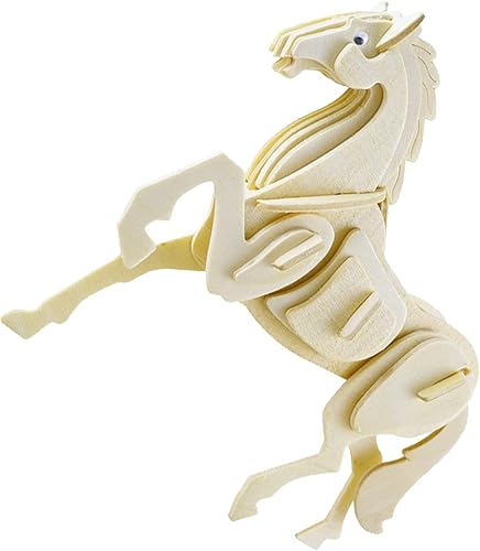 Miniatura 1 de Rompecabezas de animales en forma de poni rompecabezas educativo de madera para niños mayores de seis años y adultos