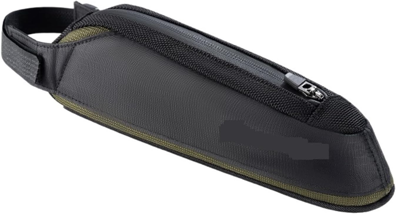 Bicycle Bag Bike Bag Portable Bike Top Tube Frame Bag Nylon Road Tool Bag Reflective Ultralight Bike Pannier Accessory Bicycle Frame Bag(Black 0.65L)