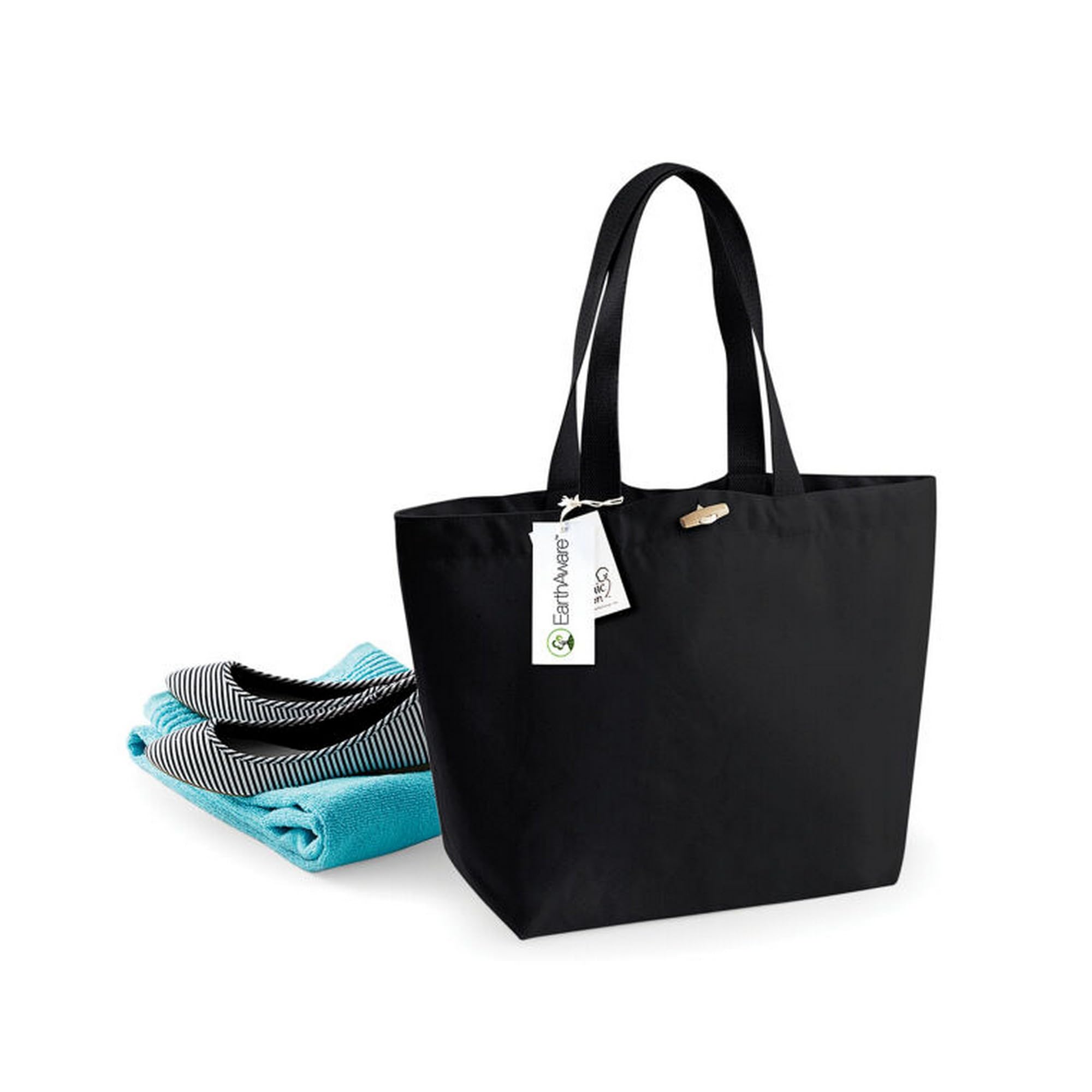 Westford Mill EarthAware Organic Cotton Marina Mini Tote (W845) - Womens Handbag - Black