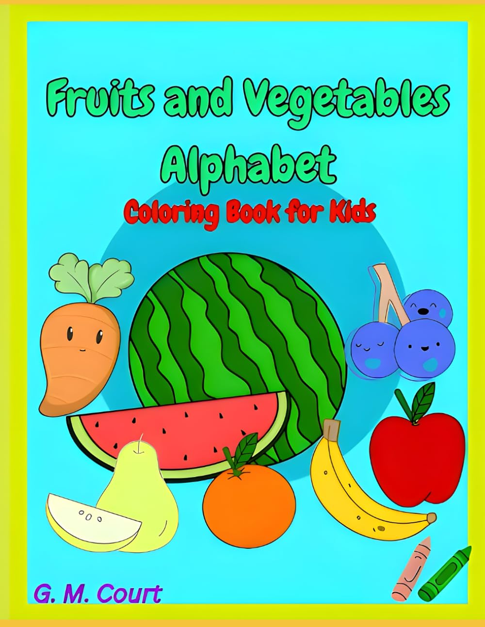 Fruits and Vegetables Alphabet Coloring Book