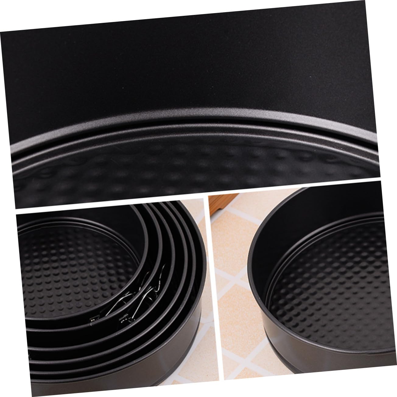 6pièce Moules à Cake Ronds Antiadhésifs Avec Fond Nid Abeille Pour Pâtisserie Plaque De Cuisson Pour Maison Fête Mariage