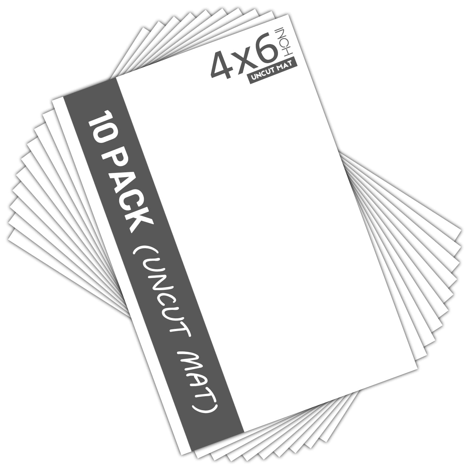 Mat Board Center, Pack of 10, 4x6 Uncut White Color Mats Mat Boards - Acid Free, 4-Ply Thickness, White Core - Great for Pictures, Photos, Framing Backing-image-38