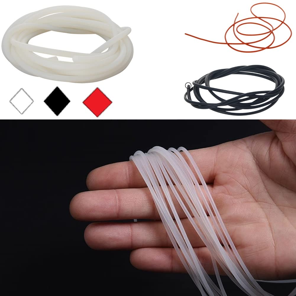 Othmro VMQ - Asta di tenuta in morbido silicone, diametro esterno 10 mm, lunghezza 1 m, traslucida, rotonda, 1 pezzo