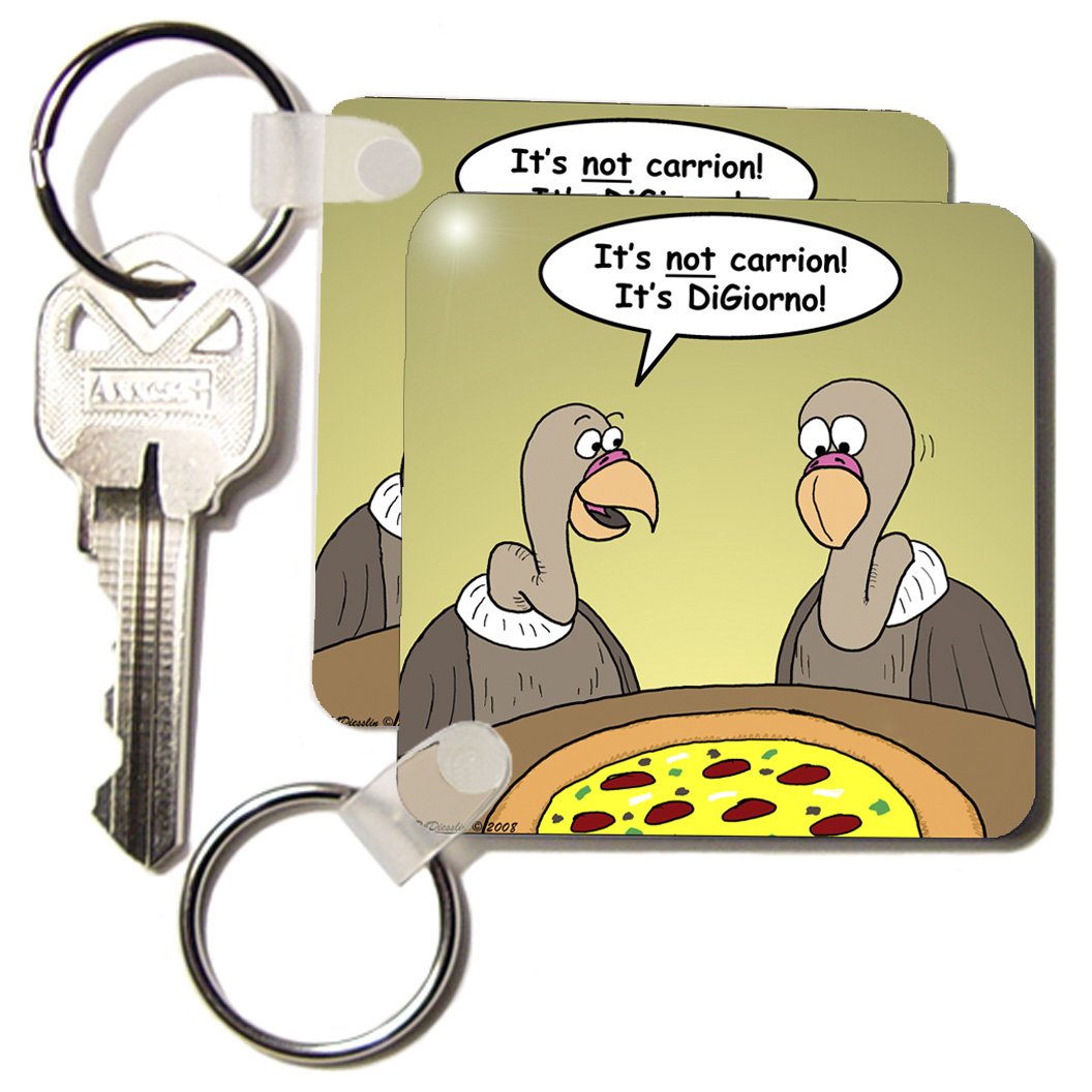 Porte-clés Buzzards Diesslins Funny idée cadeau pizza dessin animé - 3
