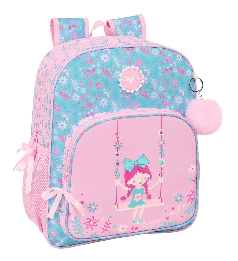 Safta GLOWLAB KIDS SWING – Children's School Backpack, Adaptable to Trolley, Ideal for School Children, Comfortable and Versatile, Quality and Resistance, 32 x 12 x 38 cm, multicoloured, M, Casual