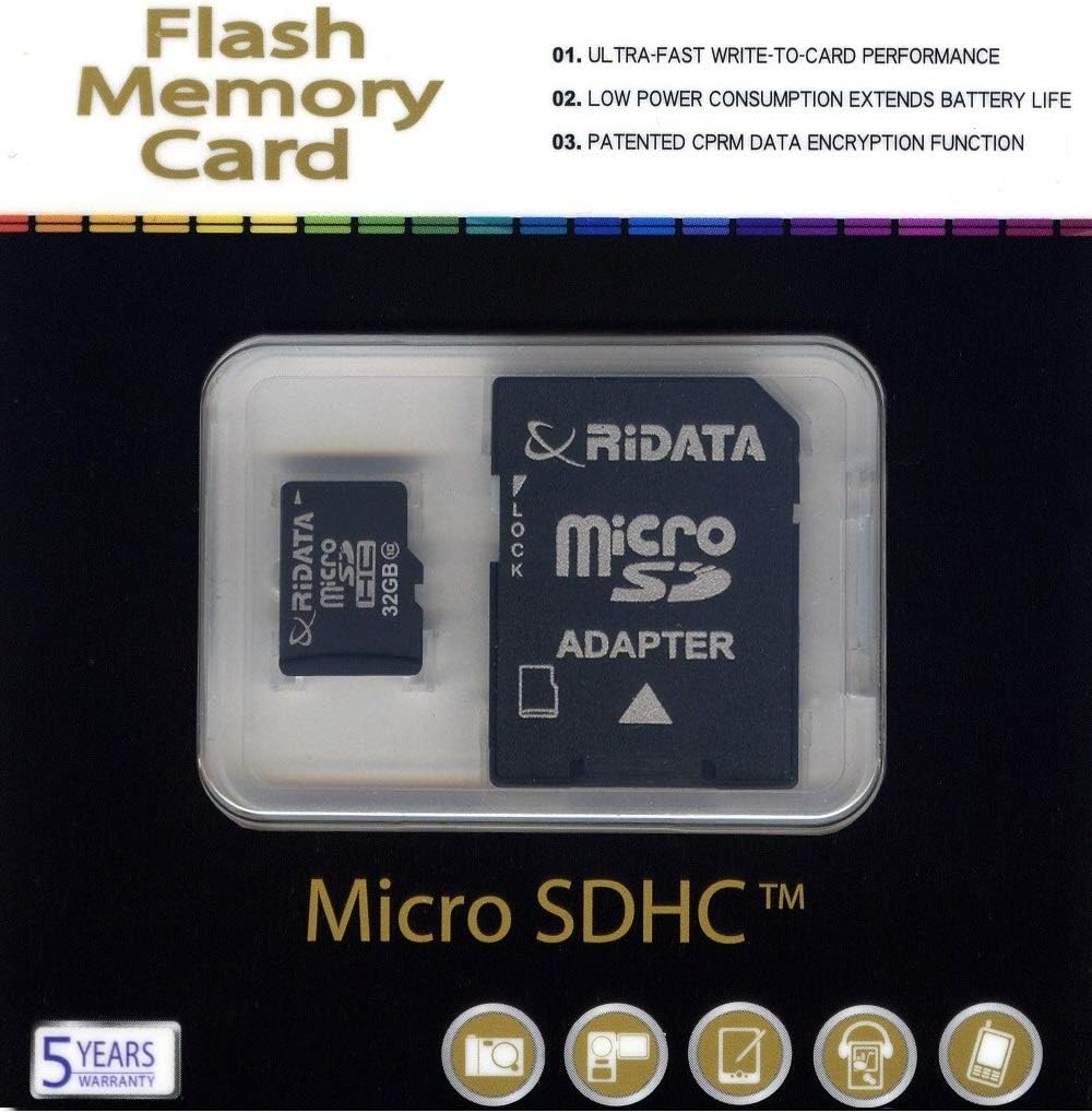 Ridata 32GB Class 10 MicroSDHC Memory Card with Adapter