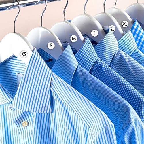DERAYEE 4200 Pcs Clothing Size Round Stickers, 1/2” Labels Sticker White Adhesive Apparel Circle Size Labels 7 Sizes (XS/S/M/L/XL/XXL/XXXL)