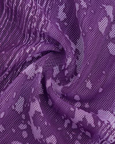 Image of Timeson Women's Short Sleeve V Neck Blouses Shirts Floral Double Layers Mesh Tunics Tops