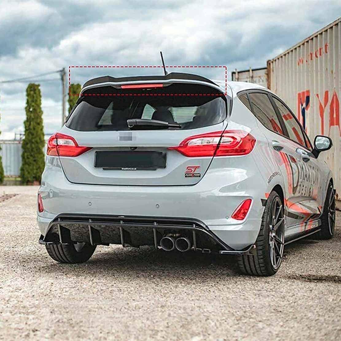 Auto Spoiler Posteriori ABS per Ford Fiesta St Mk8 2018-2020 2021,Posteriore Ala del Labbro Diffusore Paraurti Resistenza agli Urti Styling Carrozzeria Parti