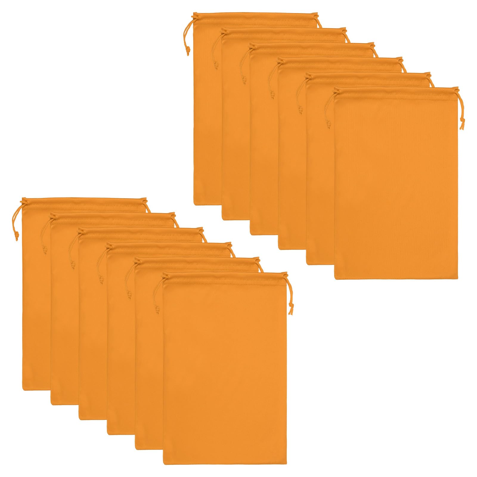 PATIKIL Ski Goggle Bag, 12 Pack Soft Microfiber Snow Goggles Protective Storage Case Sleeve Drawstring Pouch for Camera Lenses, Sunglasses, Eyeglasses, Orange