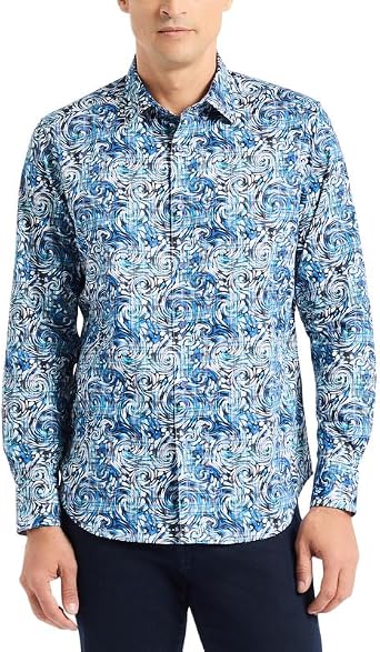 Robert Graham Mens Zeth Long Sleeve Woven Button Down Shirt