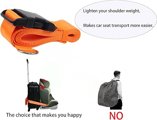 Miniatura 5 de Correa de viaje para asiento de automóvil Correa de equipaje para asiento de automóvil para aeropuerto convierte fácilmente el asiento de automóvil