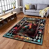 GEEMBI Rug Area-Native Feather Color Feather Native American Rug THH2589R, 4x6 ft. Fluffy Carpets...