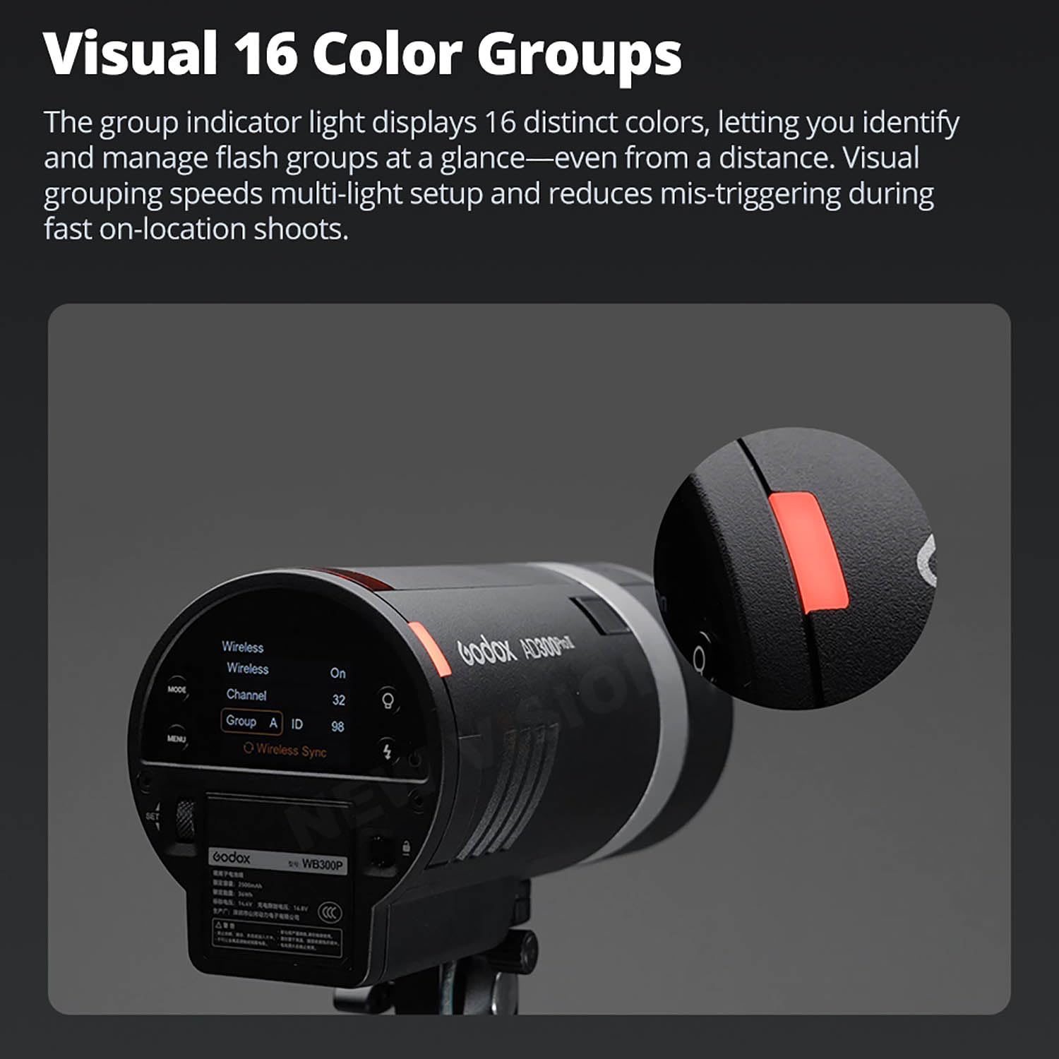 Godox AD300Pro AD300 Pro II AD300ProII 300Ws Flash al Aire Libre, 12W Bi-Color 2800K-6000K, Sistema X inalámbrico 2.4G, TTL HSS,Compatible con Canon Nikon Sony Fuji Olympus Pentax Camera