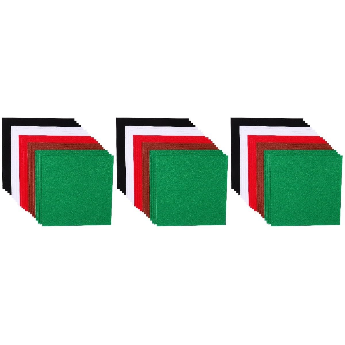 SHINEOFI 60 STK Weihnachtsvlies Kinder DIY Material dekoratives Patchwork Patchworkstoff weihnachtsbasteln Weihnachts basteln Stoff Patchwork Filzstoff selber Machen Nicht gewebt