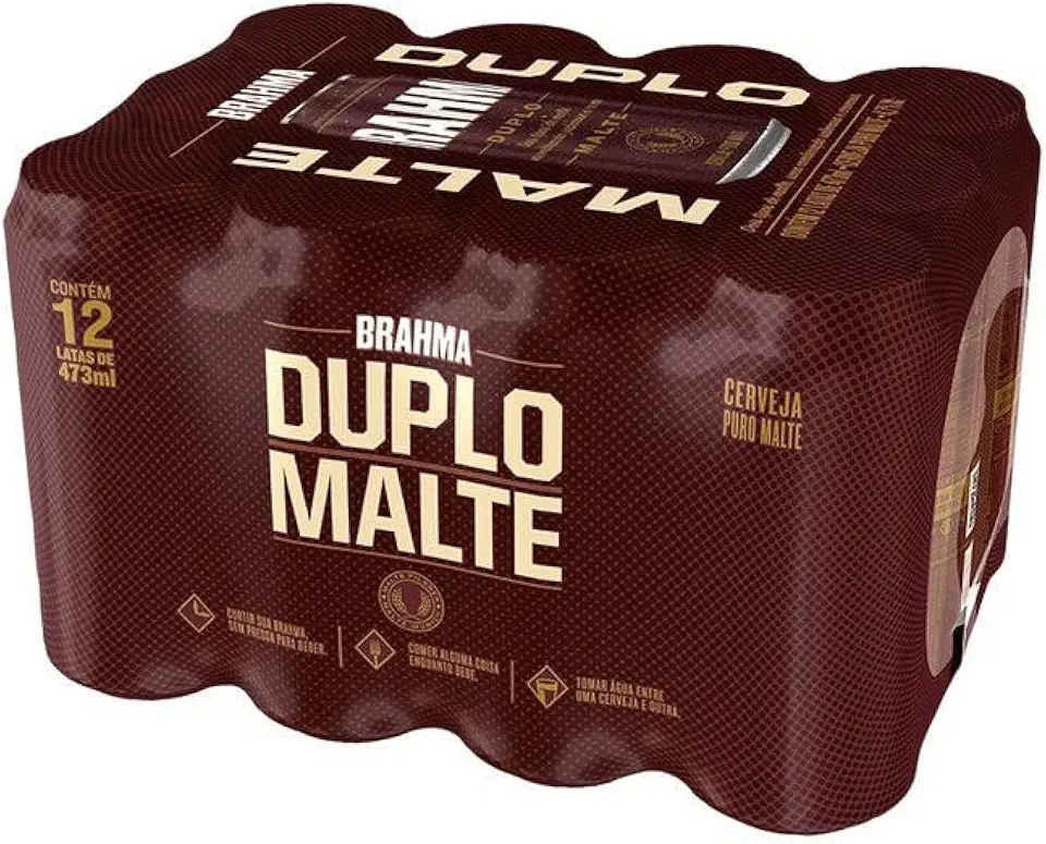Pack de Brahma Duplo Malte 473ml , 12 Unidades