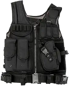 Capa de Colete Tático Modular em Poliéster 600D – Ajustável com Bolsos, Bolsa Removível e Ideal Para Caça, Paintball, Airsoft e Trilha